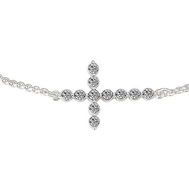Brilliance Crystal Cross Adjustable Bracelet