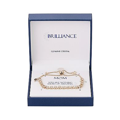 Brilliance Multi Teardrop Crystal Adjustable Bracelet