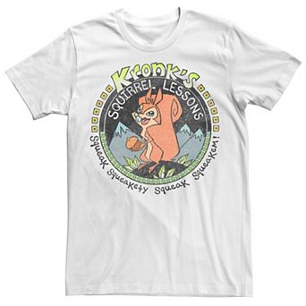 Disney's The Emperor's New Groove Men's Kronk's Squirrel Lessons Badge Tee