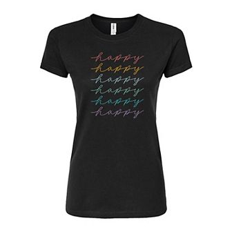 Juniors' Happy Fitted Tee