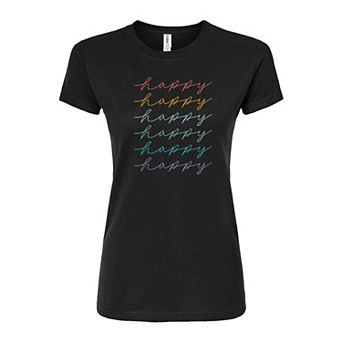 Juniors' Happy Fitted Tee