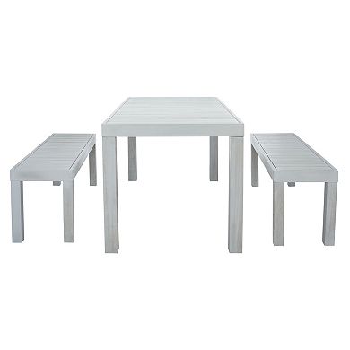 Safavieh Dario Dining Table & Bench 3-piece Set