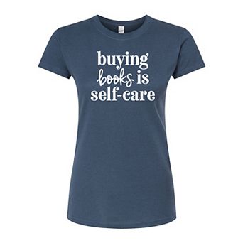 Juniors' Buying Books Fitted Graphic Tee