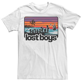 Disney's Peter Pan Men's Group Shot Lost Boys Color Stripes Tee