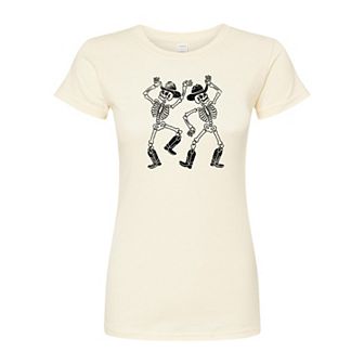 Juniors' Western Skeletons Fitted Graphic Tee