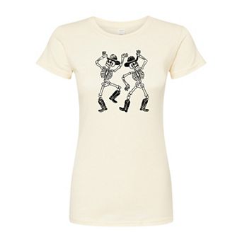 Juniors' Western Skeletons Fitted Graphic Tee