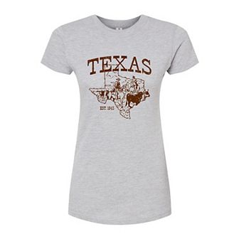 Juniors' Texas Fitted Graphic Tee