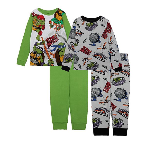  Teenage Mutant Ninja Turtles Boys 2-Piece Loose-Fit Pajamas  Set, Pizza Party: Clothing, Shoes & Jewelry