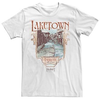 Men's The Hobbit Laketown Poster Draw Tee