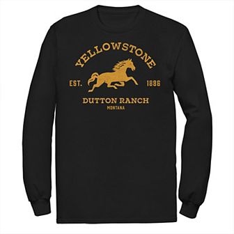 Men's Yellowstone Dutton Ranch Montana Horse Logo C1 Tee