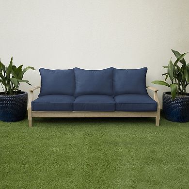 Sorra Home Midnight Outdoor/Indoor Deep Seating Pillow and Cushion Set