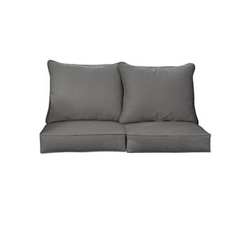 Sorra Home Outdoor/Indoor Deep Seating Loveseat Pillow and Cushion Set - 30 x 27