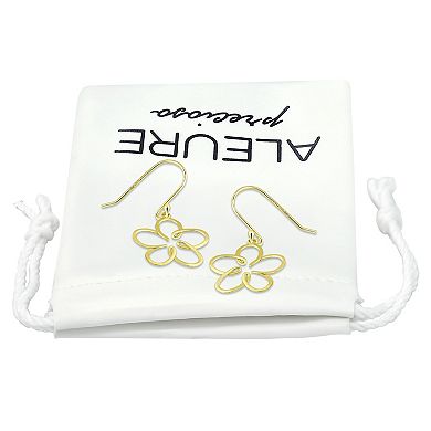 Aleure Precioso Wire Flower Drop Earrings