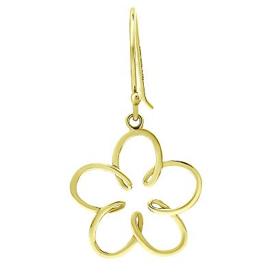 Aleure Precioso Wire Flower Drop Earrings