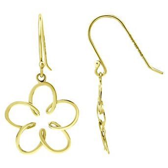 Aleure Precioso Wire Flower Drop Earrings