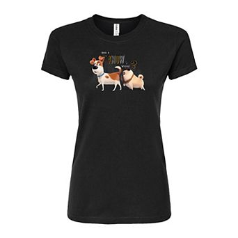 Juniors' Secret Life of Pets Fitted Graphic Tee