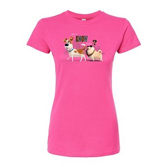 Juniors' Secret Life of Pets Fitted Graphic Tee