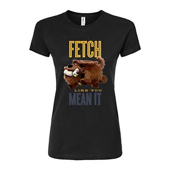 Juniors' Secret Life of Pets Fetch Fitted Graphic Tee