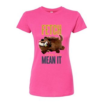 Juniors' Secret Life of Pets Fetch Fitted Graphic Tee