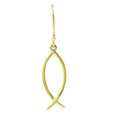 Aleure Precioso Fish For Luck Drop Fishhook Earrings