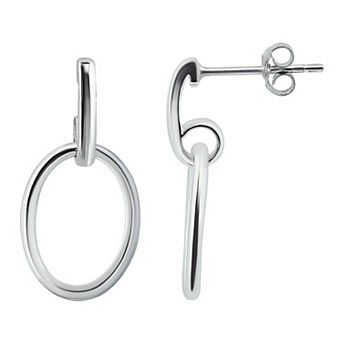 Aleure Precioso 18k Gold Over Silver Doorknocker Post Earrings