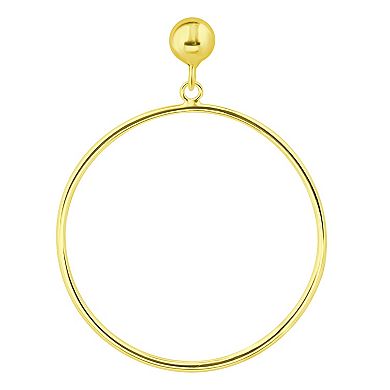 Aleure Precioso 30 mm Open Circle Drop Earrings