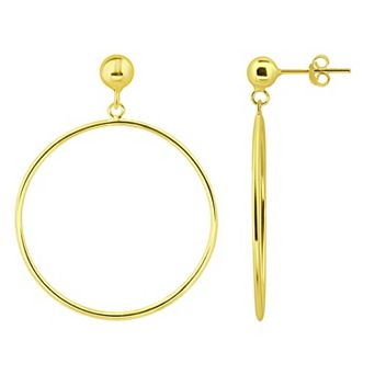 Aleure Precioso 30 mm Open Circle Drop Earrings