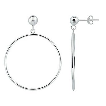 Aleure Precioso 30 mm Open Circle Drop Earrings