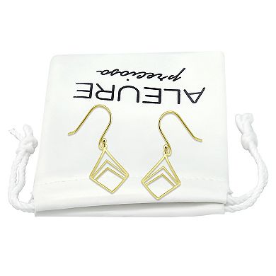 Aleure Precioso Modern Kite Shaped Drop Fishhook Earrings