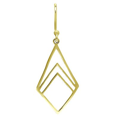 Aleure Precioso Modern Kite Shaped Drop Fishhook Earrings