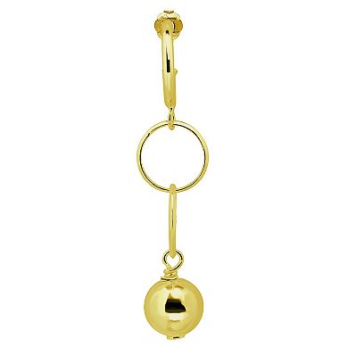 Aleure Precioso Sterling Silver Bead & Circle Drop Earrings