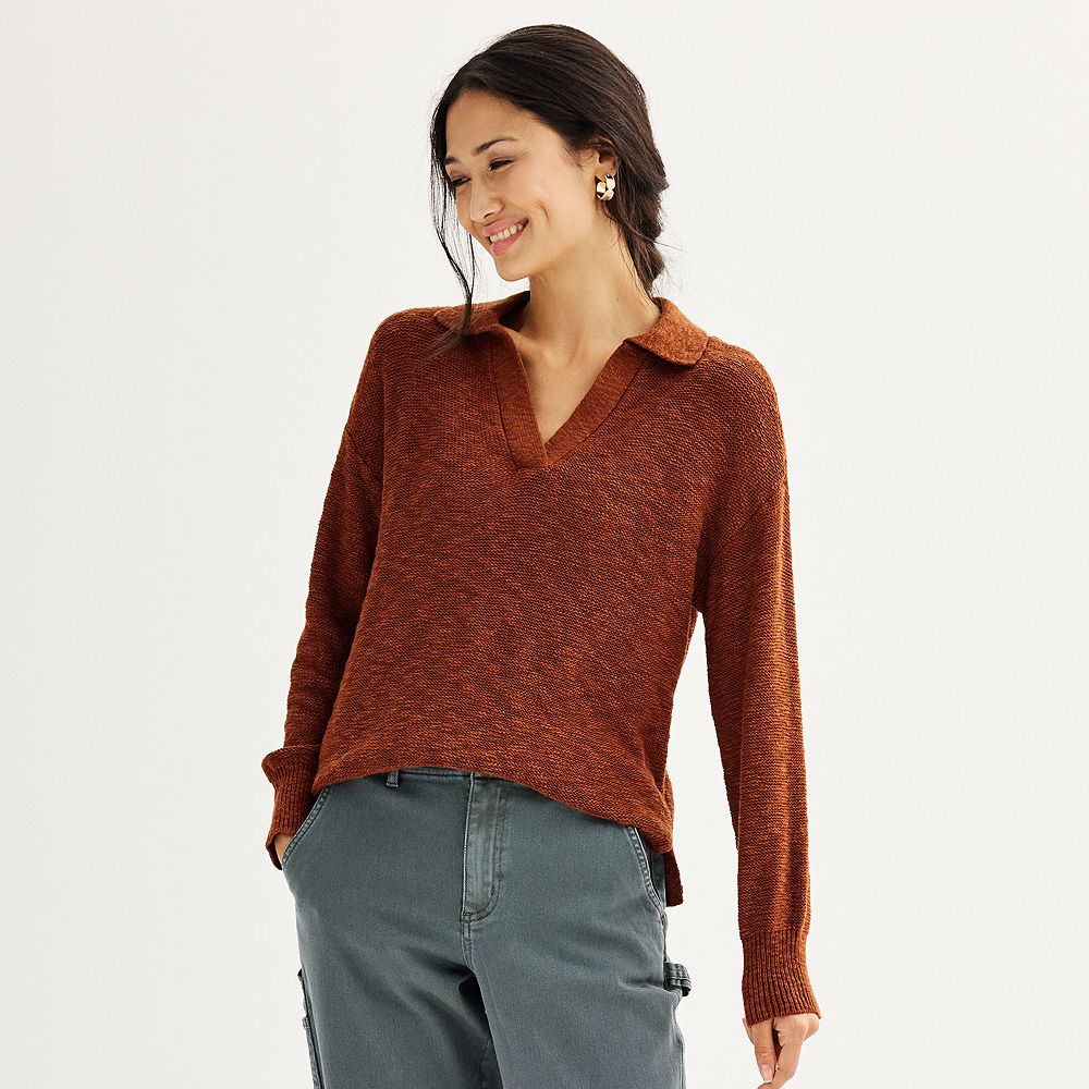 Women's Sonoma Goods For Life® Collared Pullover Sweater