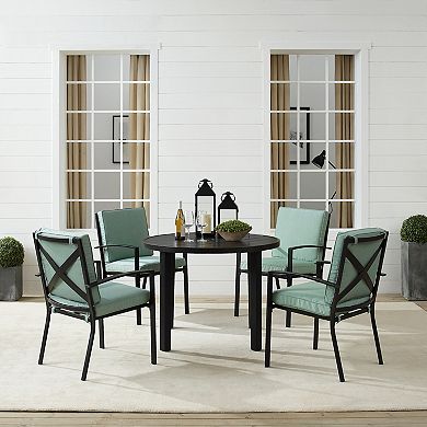 Crosley Kaplan Outdoor Round Dining Table & Chair 5-piece Set