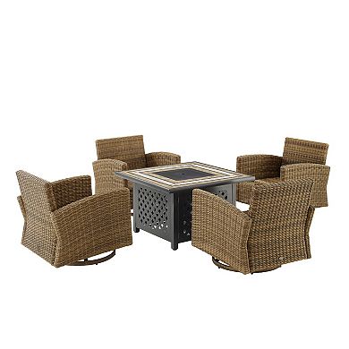 Crosley Bradenton Outdoor Conversation Fire Pit & Chair 5-piece Set