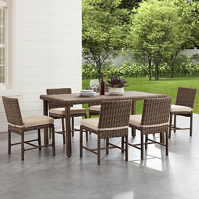 Crosley Bradenton Outdoor Wicker Dining Table & Chair 7-piece Set