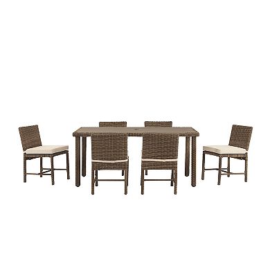 Crosley Bradenton Outdoor Wicker Dining Table & Chair 7-piece Set