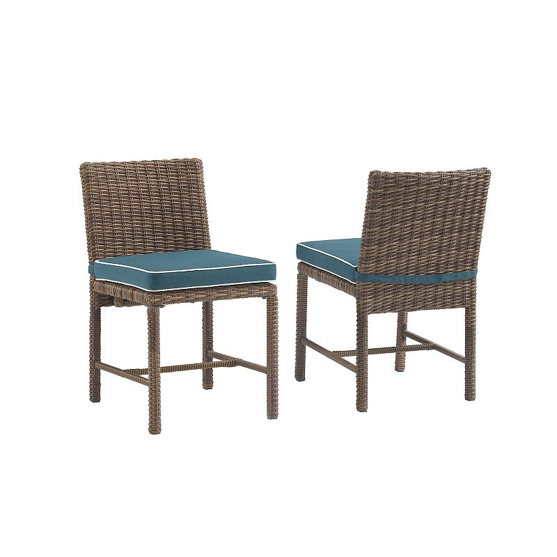 Crosley Bradenton Outdoor Wicker Dining Chair 2-piece Set, Blue