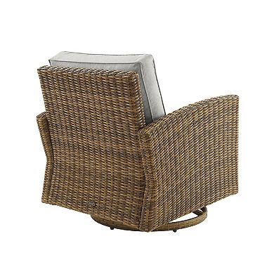 Crosley Bradenton Outdoor Wicker Swivel Rocking Patio Chair