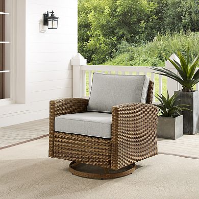 Crosley Bradenton Outdoor Wicker Swivel Rocking Patio Chair