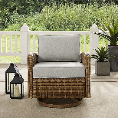 Crosley Bradenton Outdoor Wicker Swivel Rocking Patio Chair