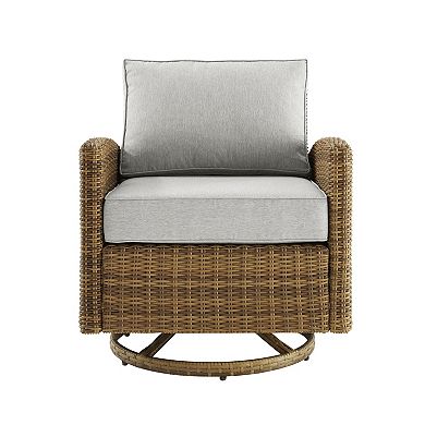 Crosley Bradenton Outdoor Wicker Swivel Rocking Patio Chair