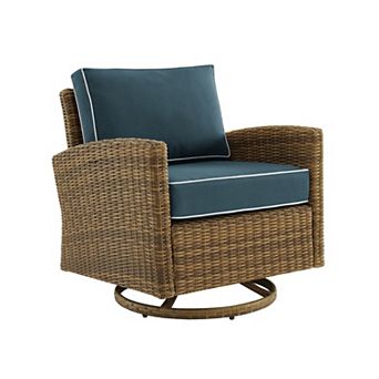 Crosley Bradenton Outdoor Wicker Swivel Rocking Patio Chair