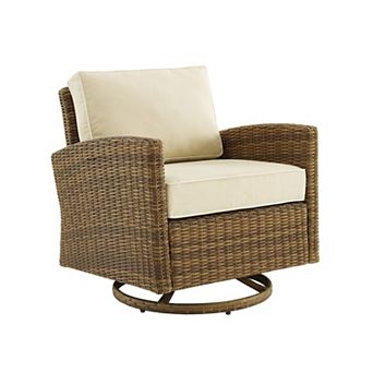 Crosley Bradenton Outdoor Wicker Swivel Rocking Patio Chair