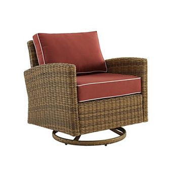Crosley Bradenton Outdoor Wicker Swivel Rocking Patio Chair