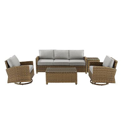 Crosley Bradenton Swivel Rocker & Sofa Set