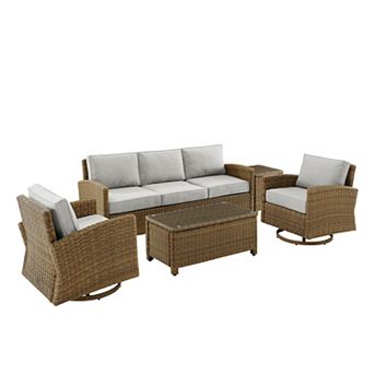 Crosley Bradenton Swivel Rocker & Sofa Set