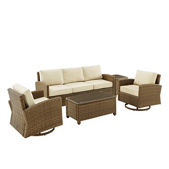 Crosley Bradenton Swivel Rocker & Sofa Set