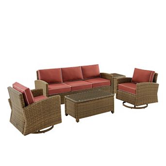 Crosley Bradenton Swivel Rocker & Sofa Set