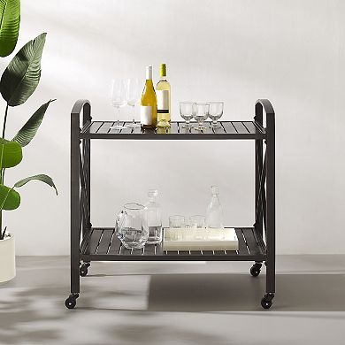 Crosley Kaplan Outdoor Metal Bar Cart