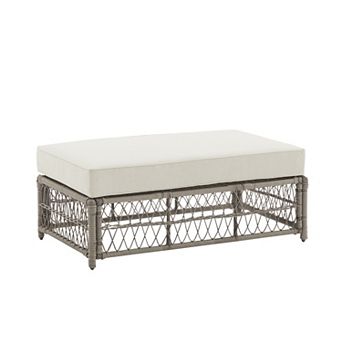 Crosley Thatcher Outdoor Wicker Coffee Table Ottoman